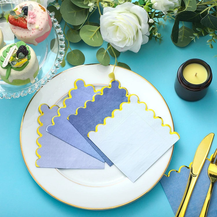 Servilletas con formas especiales impresas en color, una revolución visual en la mesa del comedor