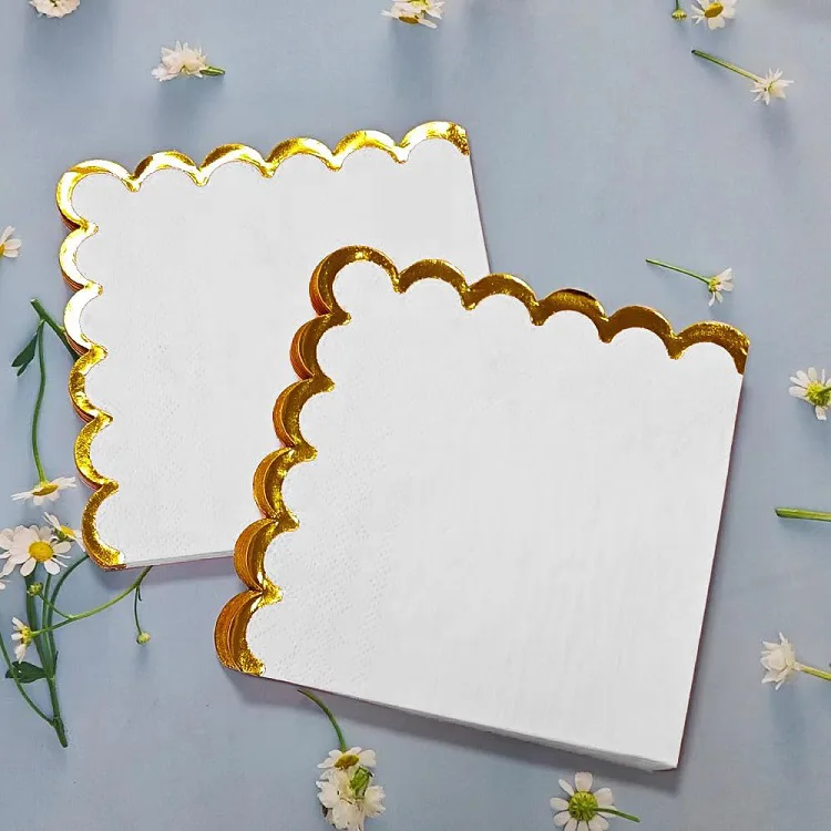 Afternoon Tea Scallop Edge Paper Napkins